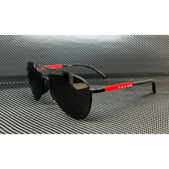 Prada Matte Black Mens 59mm Sunglasses